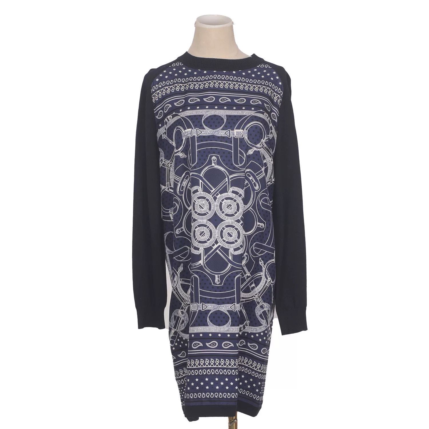 Hermes hermes long sleeve dress with patterns Size M / US 6-8 / IT 42-44 - 1 Thumbnail