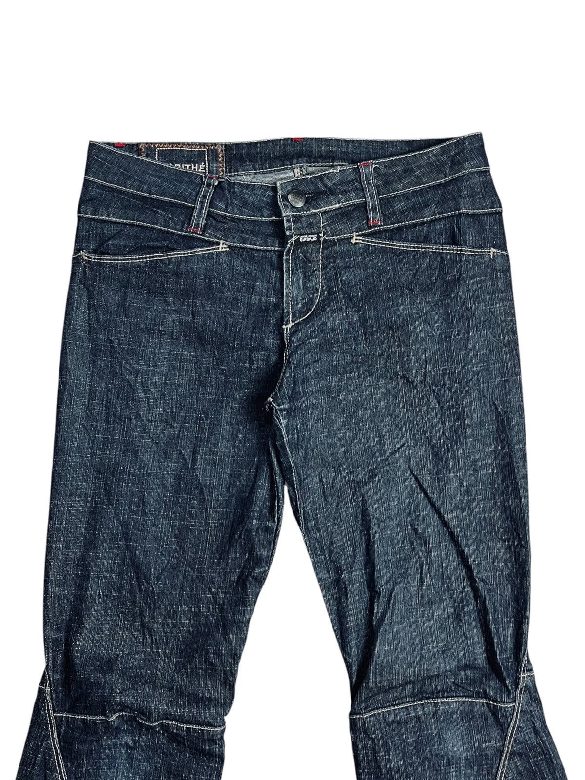 JNCO × Marithe + Francois Girbaud × Tornado Mart 2000s Girbaud - Super Flared Cyber Denim Pants Size US 29 - 4 Thumbnail