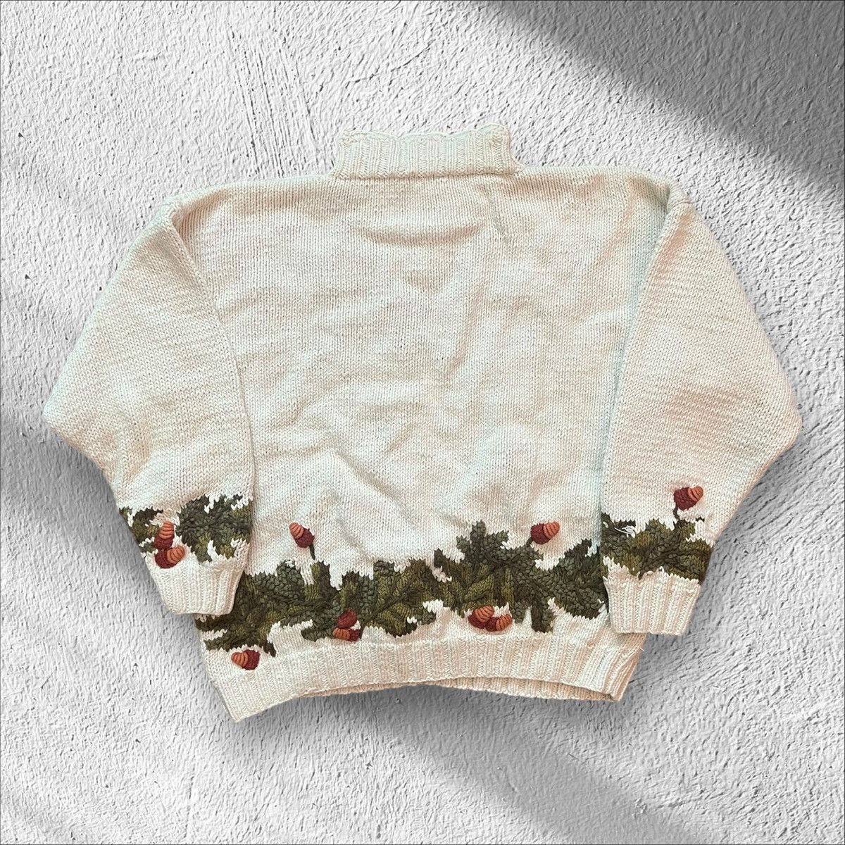 Vintage Vintage 90s Holiday Knit Sweater Pine Tree Winter Nature Size S / US 4 / IT 40 - 2 Thumbnail