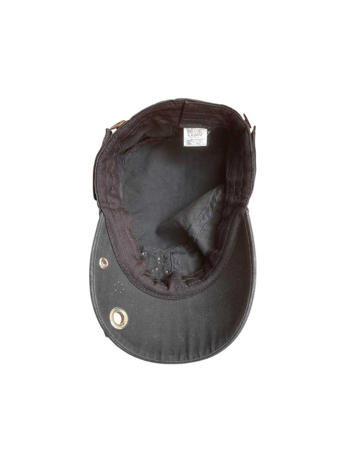 Japanese Brand 2000s Archival Cadet Hat Black Faded Studded y2k Lgb Size ONE SIZE - 6 Thumbnail
