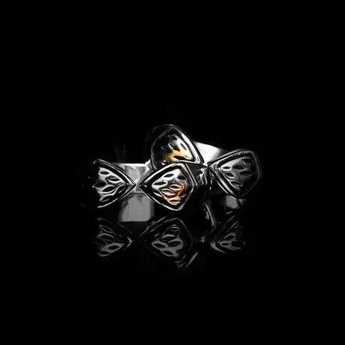 Japanese Brand Vintage Adjustable Triangle 925 Silver Ring Size ONE SIZE - 4 Thumbnail
