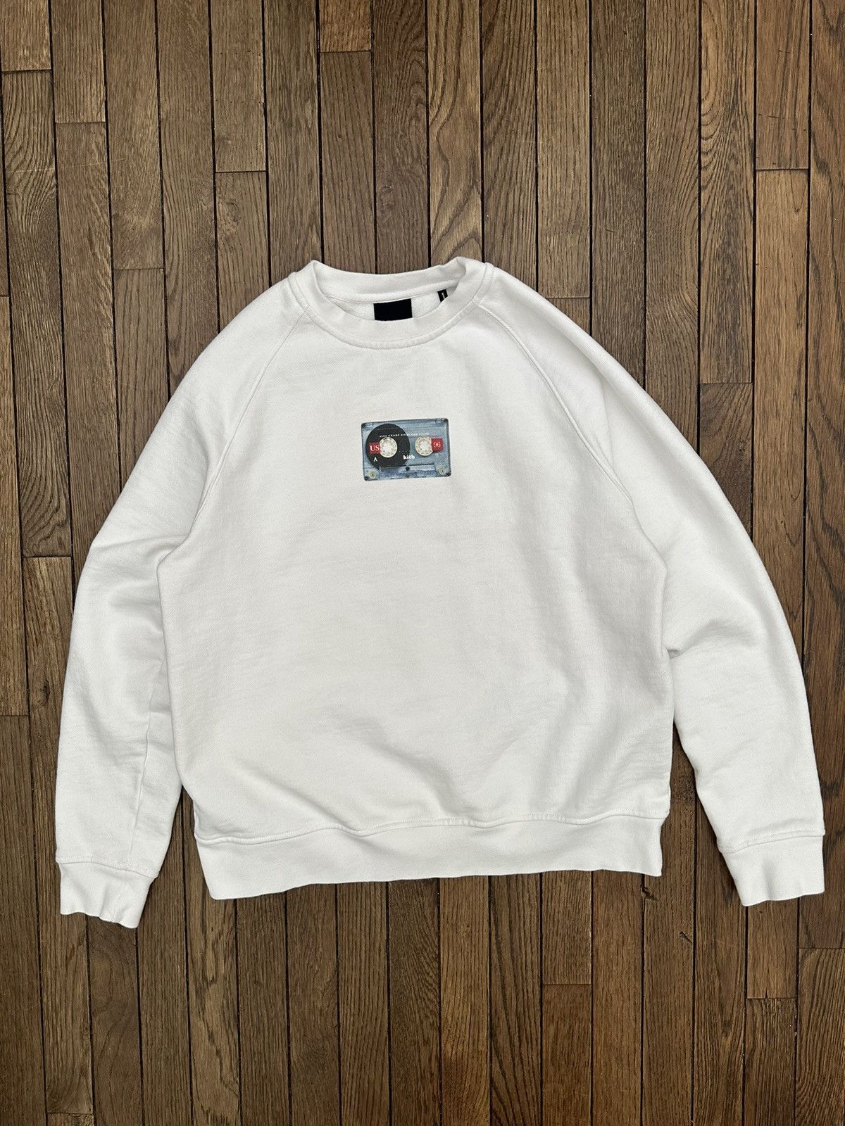 Kith White Heavyweight Cassette Tape Logo Sweatshirt Medium