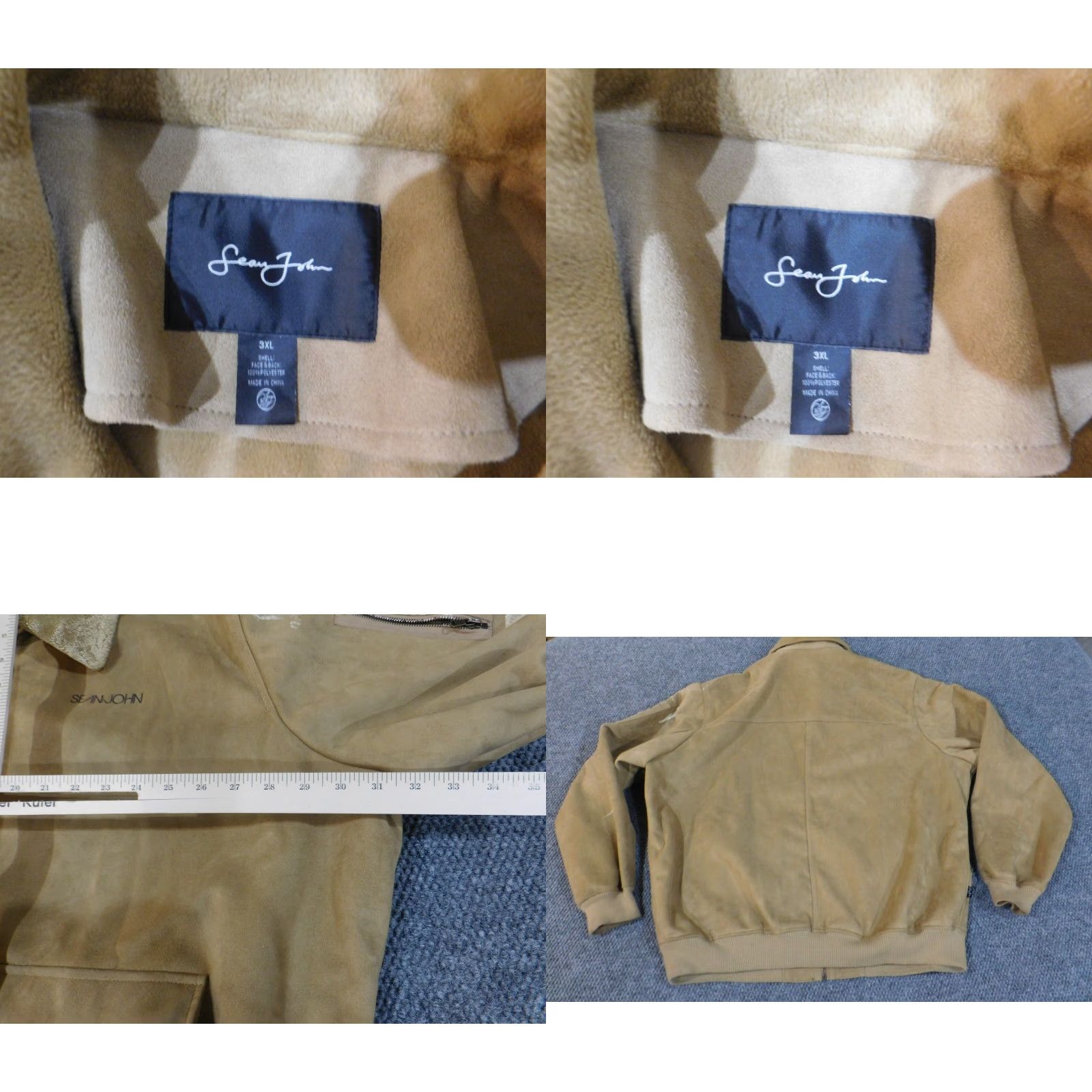 Sean John Sean John Jacket 3XL Beige Mens Bomber Zip Zip Front Grunge Vintage? No Size US XXL / EU 58 / 5 - 8 Thumbnail