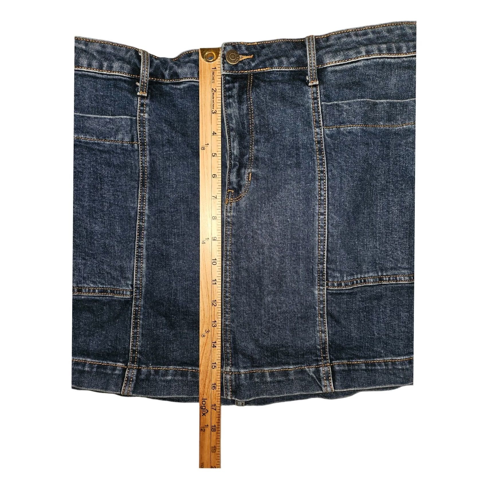 Old Navy Old Navy Denim Pencil Skirt Women's 16 Pockets Blue Denim Casual Preppy Workwear Skirt Womens 16 Size 38" / US 16 / IT 52 - 5 Thumbnail