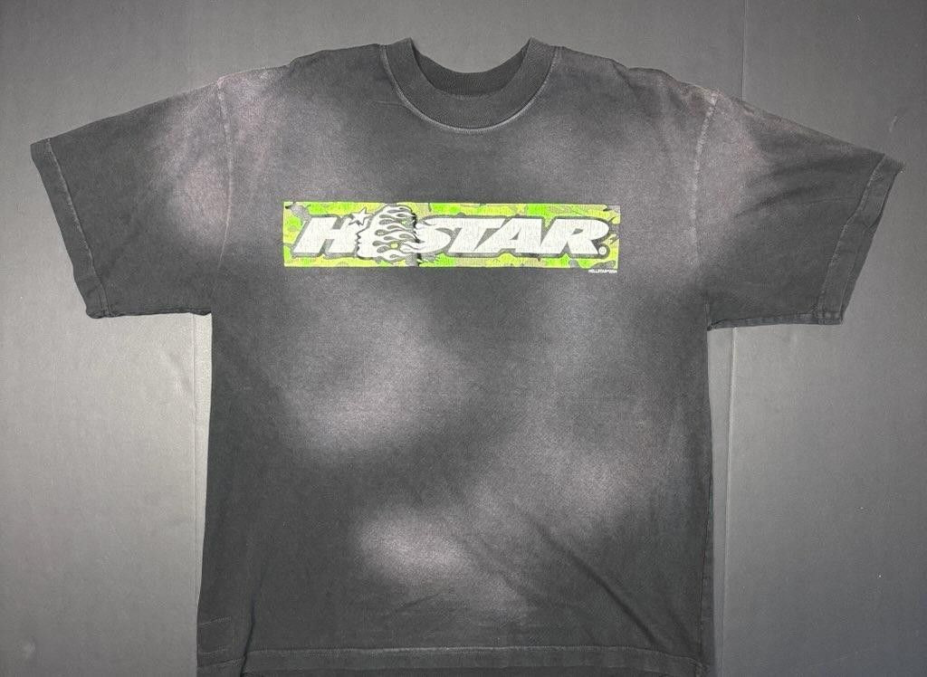 HELLSTAR Hellstar Box Logo Tee Washed Black/Green (CAP 10) Size US M / EU 48-50 / 2 - 1 Thumbnail