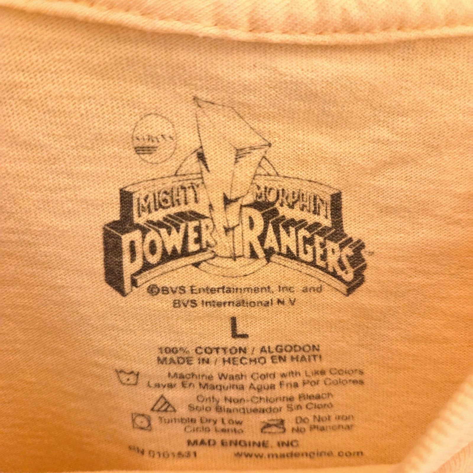 Disney Women's Yellow Power Ranger Graphic T-Shirt - Size Large Size L / US 10 / IT 46 - 6 Thumbnail