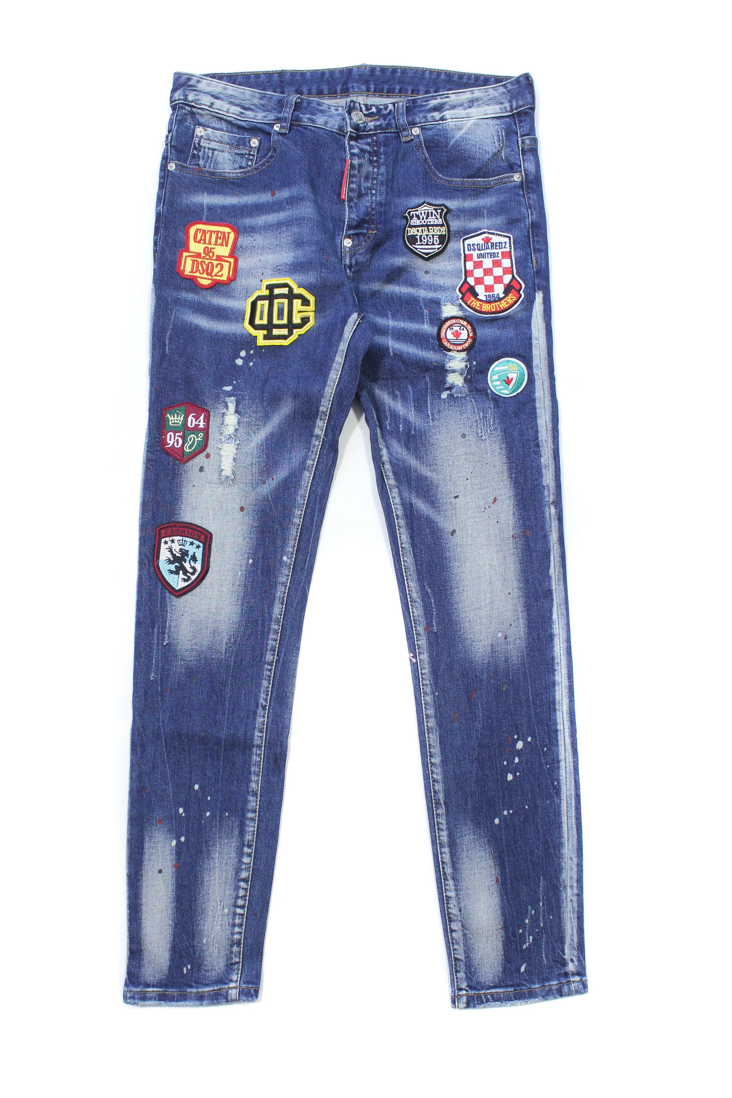 Dsquared2 2017 Classic Kenny Patched Paint Jeans Size US 32 / EU 48 - 1 Thumbnail