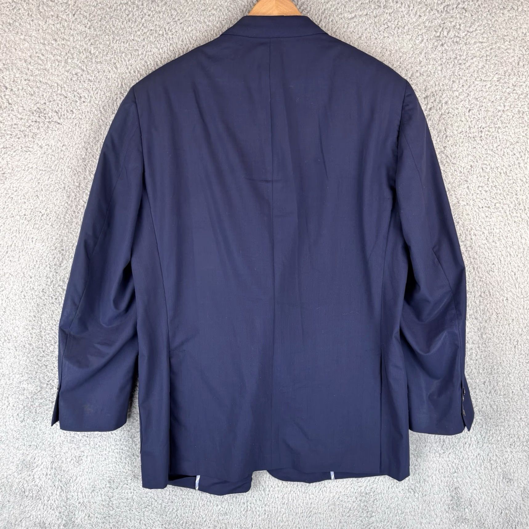 Vintage Samuelsohn Performance Blazer Mens 46 Tall Navy 100% Wool Sport Coat Jacket Blazer Size 46R - 7 Thumbnail