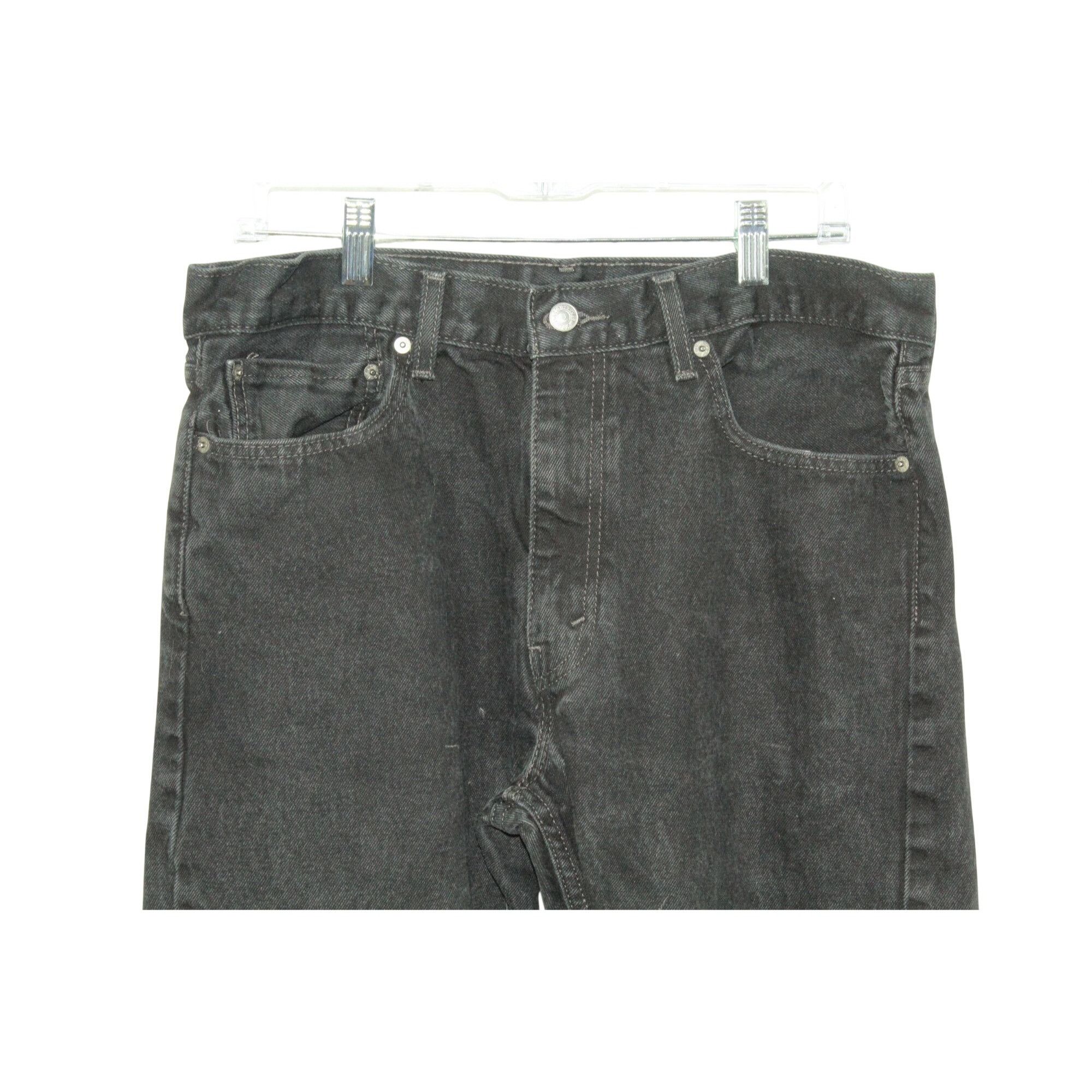 Levi's Levi's Men's 505 Regular Fit Jeans Straight Leg Black Size 3 Size US 36 / EU 52 - 2 Thumbnail