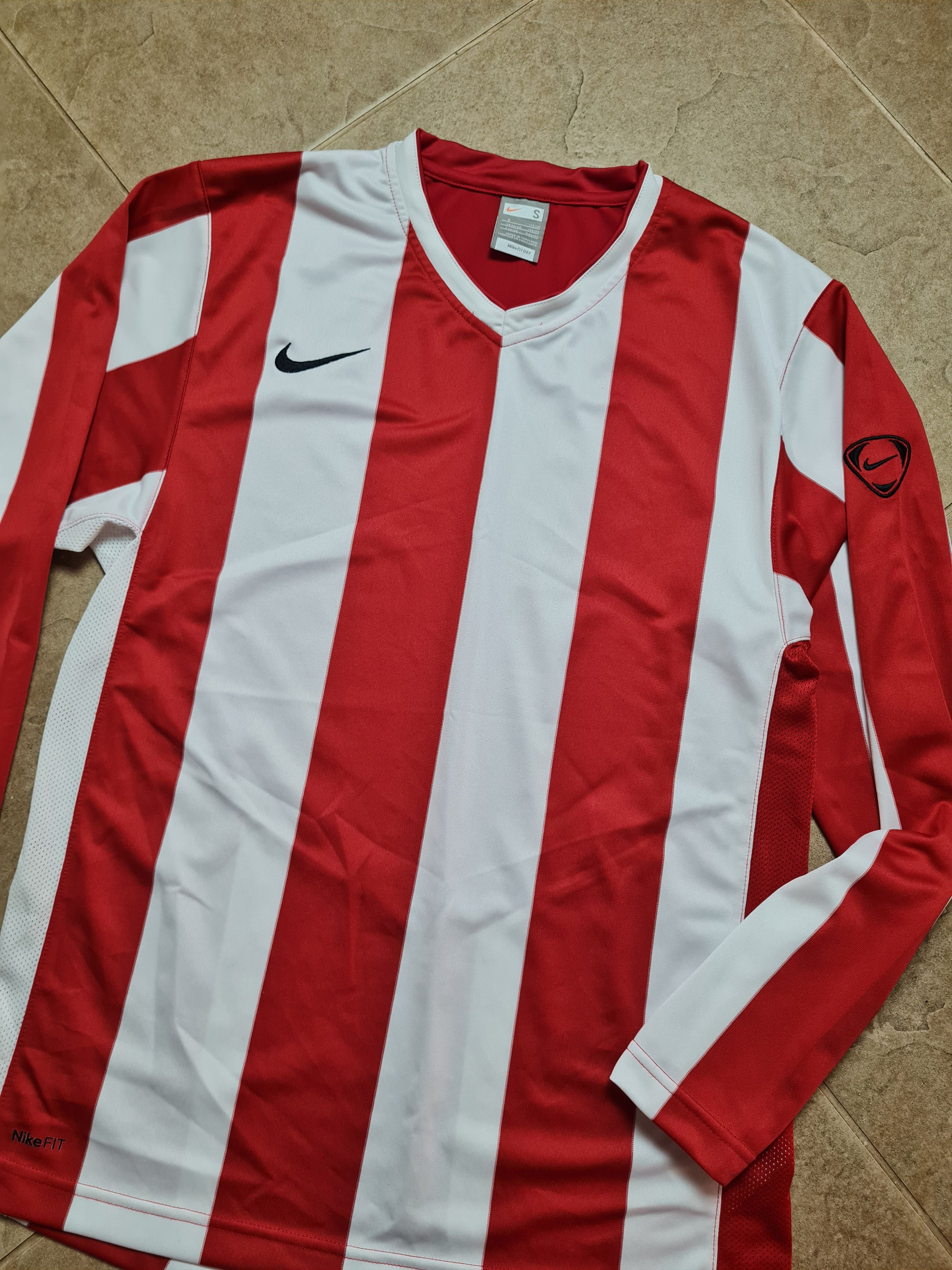 Nike Nike Striped Division Football Jersey Long Sleeve Red White Size US S / EU 44-46 / 1 - 15 Thumbnail