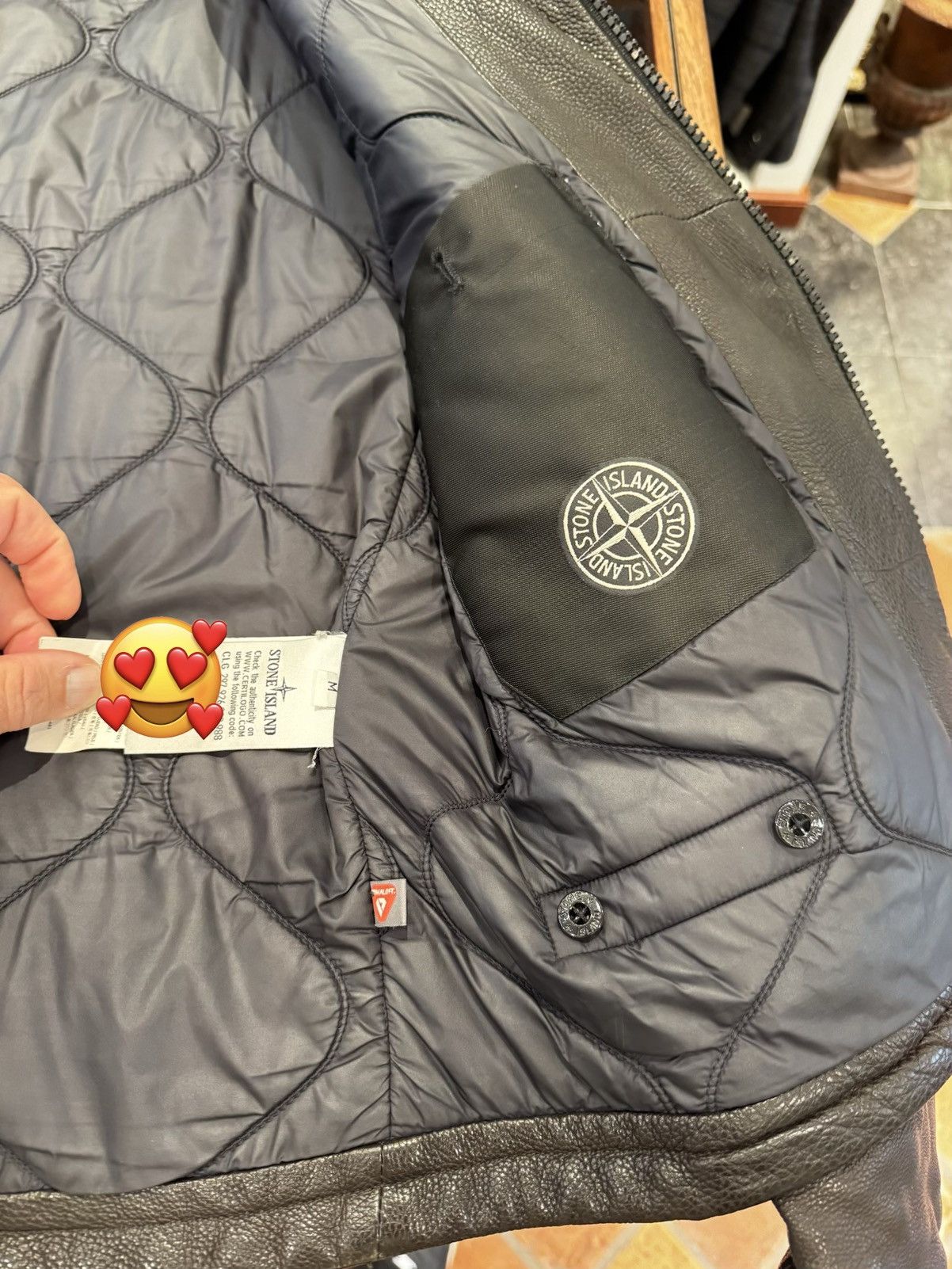 Stone Island Stone Island Waxed Soft Leather w Primaloft Insulation Techn Size US M / EU 48-50 / 2 - 5 Thumbnail
