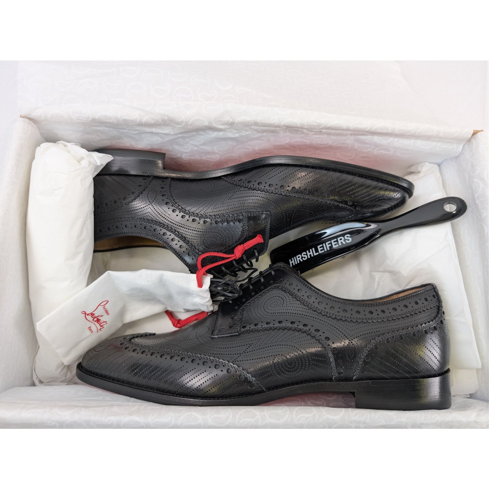 Christian Louboutin o1rshd1 Grave black calf leather derby shoe Boots in Black Size US 8 / EU 41 - 21 Thumbnail