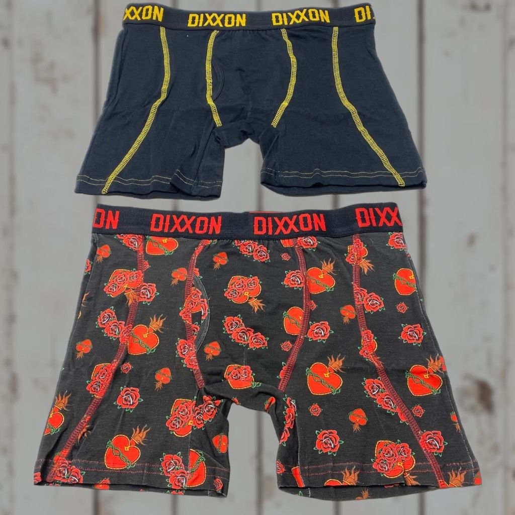 Vintage Dixxon Flannel Co Premium Boxer Briefs Mens Large Floral Red Black 2Pk Underwear Size 48R - 1 Thumbnail