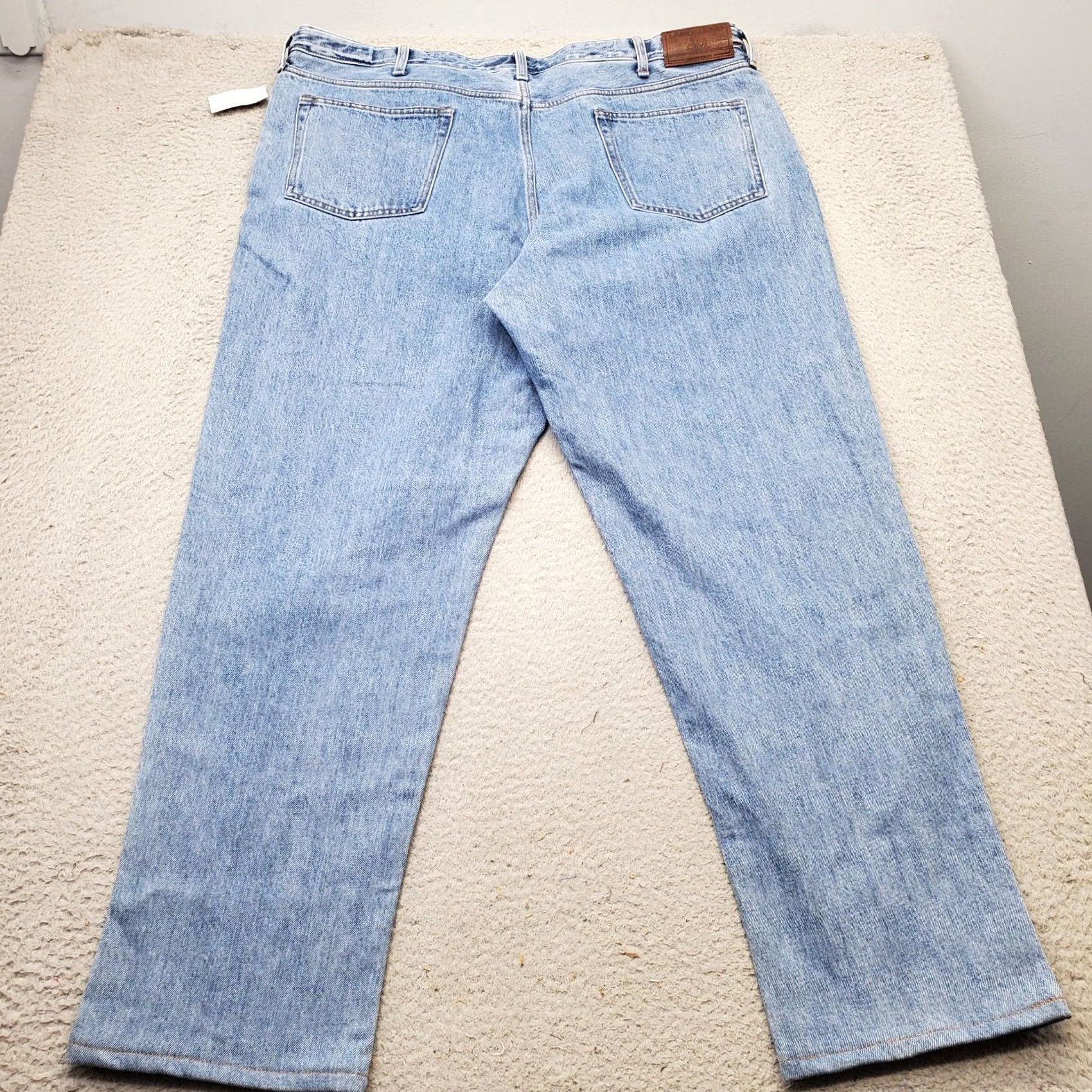Lands' End Lands' End Jeans Mens 44 Blue Denim Square Rigger High-Rise Waist Tapered Leg Jeans Size US 44 / EU 60 - 2 Thumbnail