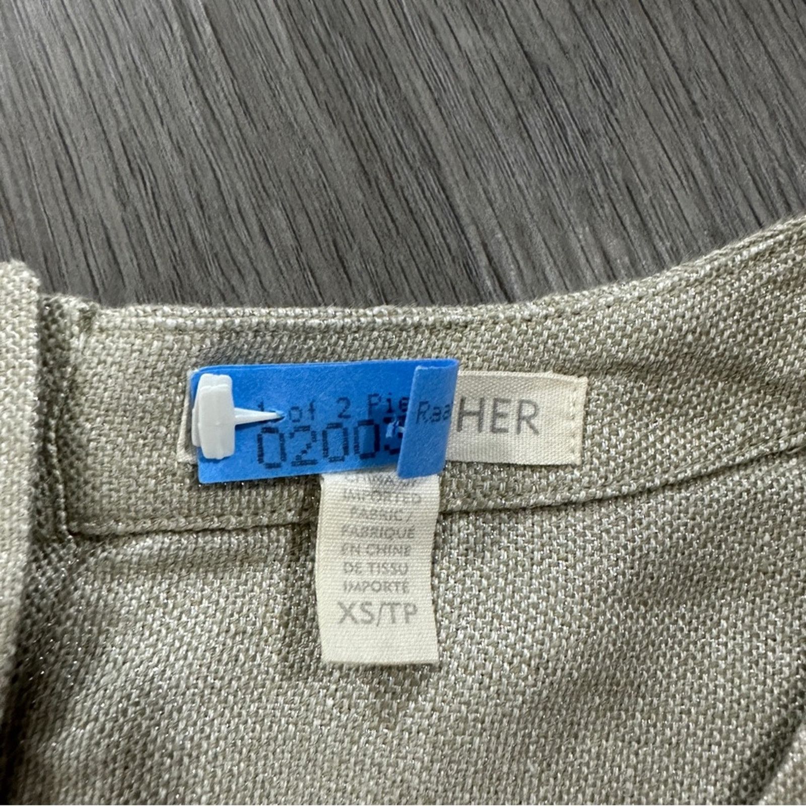 Eileen Fisher Eileen Fisher Twinkle Organic Linen Beige Metallic Dress Size XS / US 0-2 / IT 36-38 - 6 Thumbnail