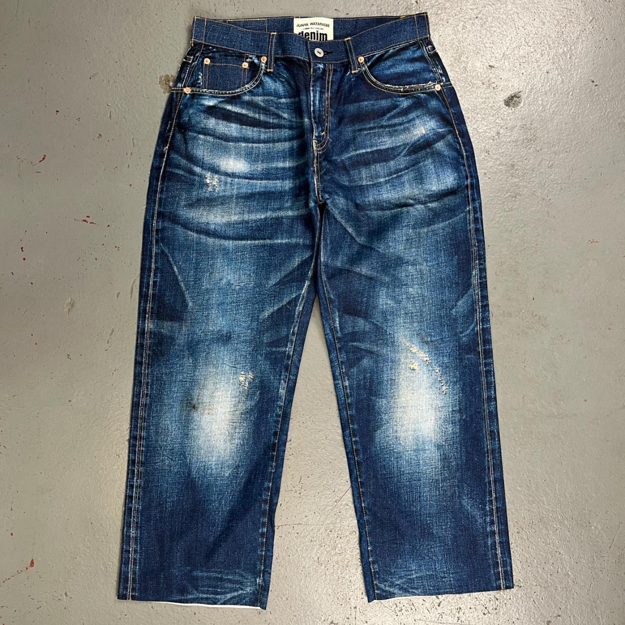image of Junya Watanabe Denim Print Blue Jeans, Women's (Size 26)