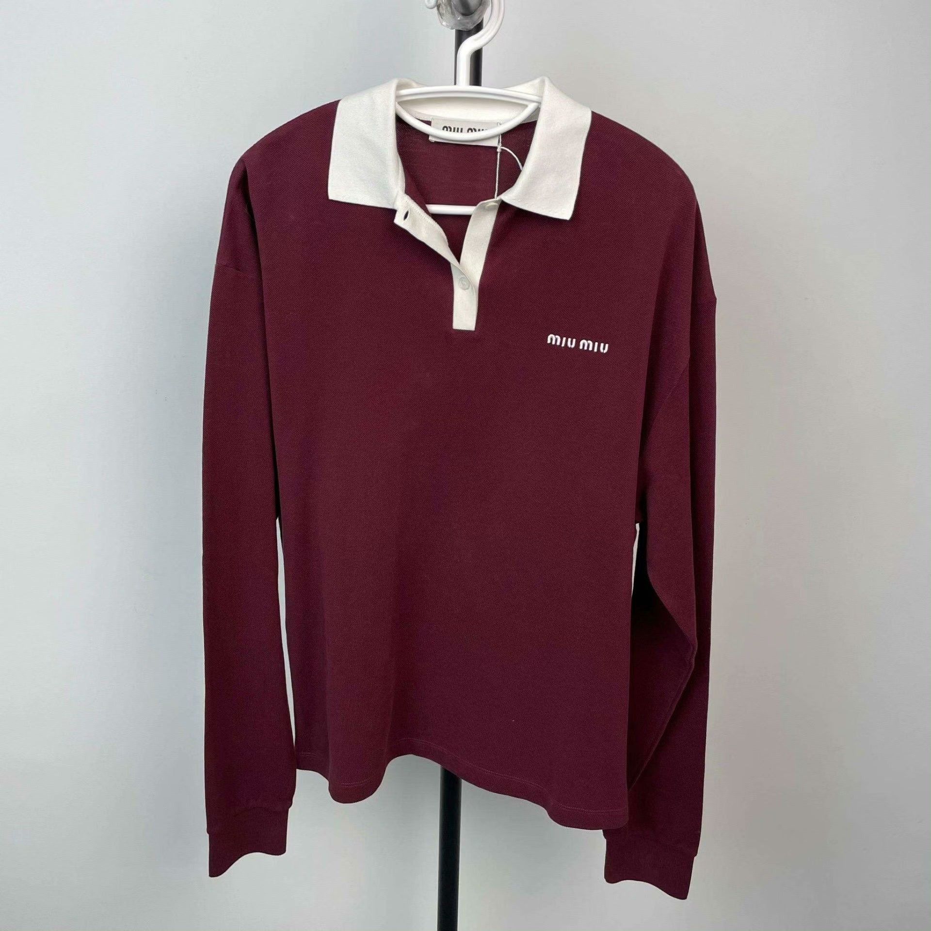 Miu Miu Miu Miu Knit Cotton Red Sweater XS Women Size XS / US 0-2 / IT 36-38 - 1 Thumbnail