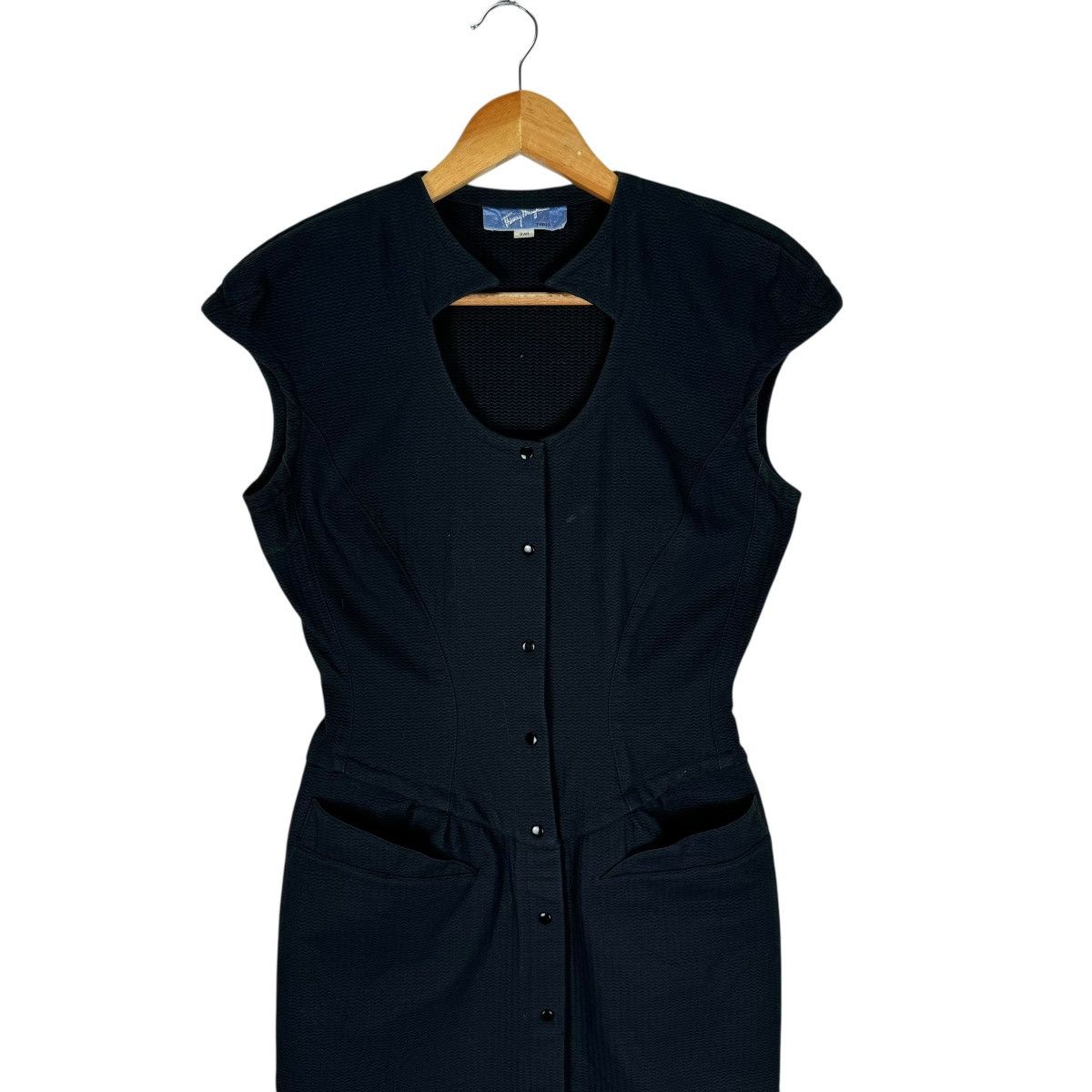 Thierry Mugler 🌟THIERRY MUGLER DRESS SNAP BUTTON SLEEVELESS Size S / US 4 / IT 40 - 6 Thumbnail