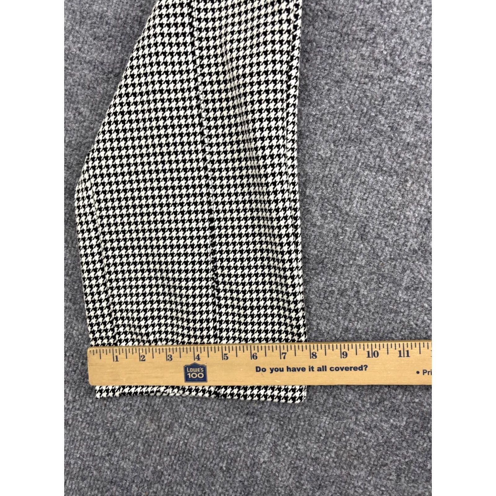 Vintage Lane Bryant Pants Womens 18 Black White Houndstooth Ponte Straight Mid Rise Pull On Size 40" / US 18 - 6 Thumbnail