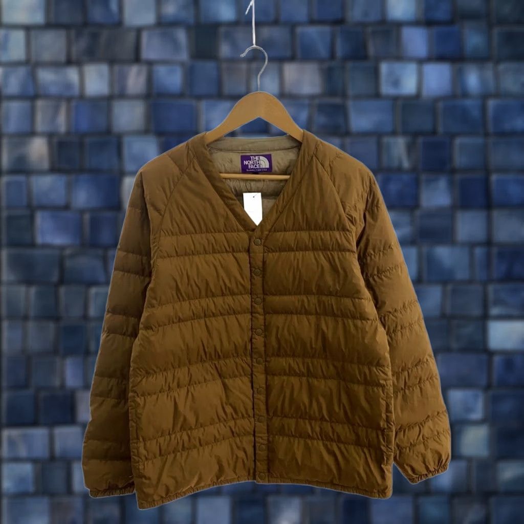 The North Face Purple Label THE NORTH FACE PURPLE LABEL Down Cardigan Jacket L Camel V-neck Snap-button Men Pre-owned Size US L / EU 52-54 / 3 - 1 Thumbnail
