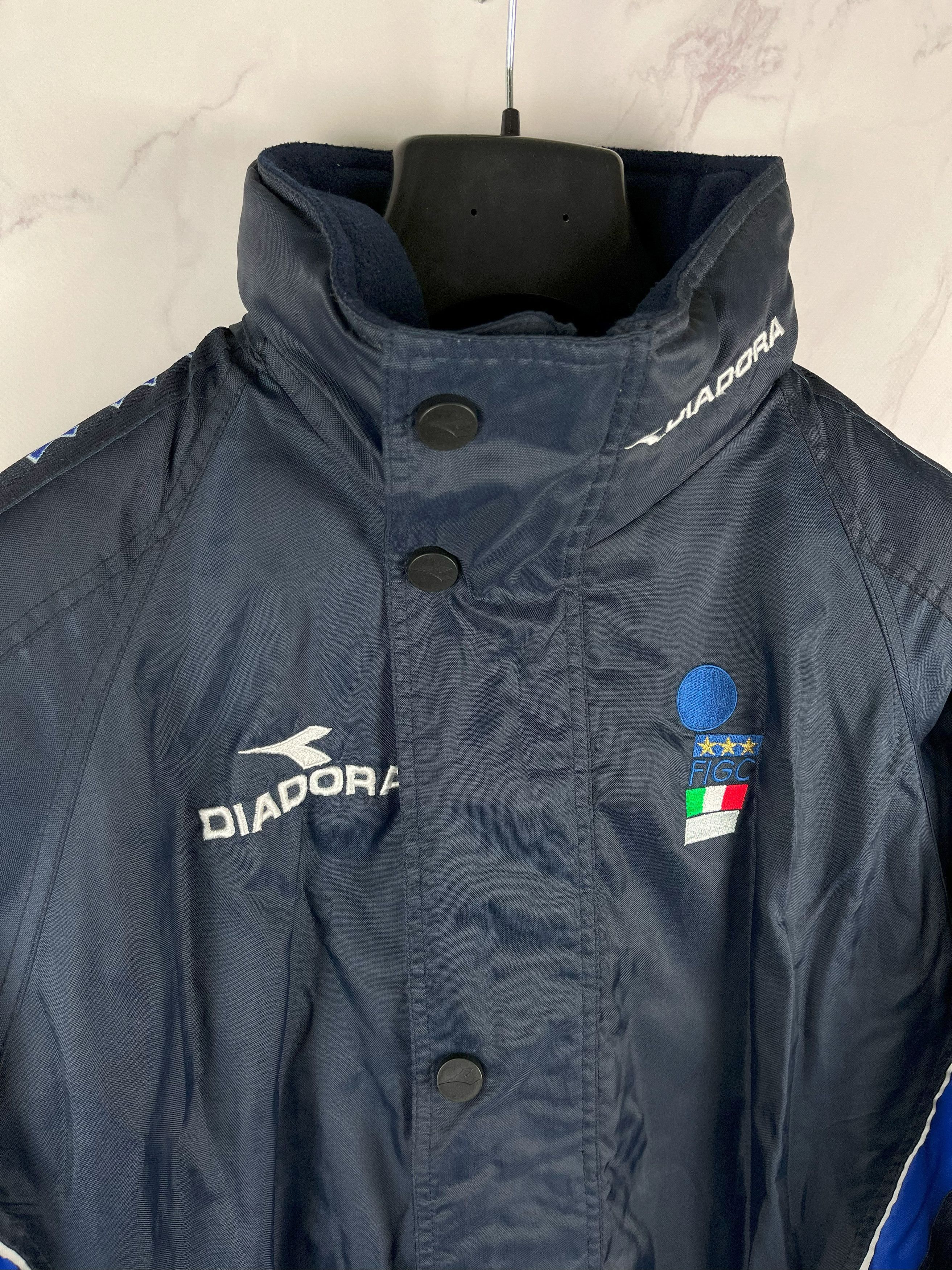 Diadora Vintage Diadora Italy FIGC Long Jacket Big Logo Size M Size US M / EU 48-50 / 2 - 6 Thumbnail