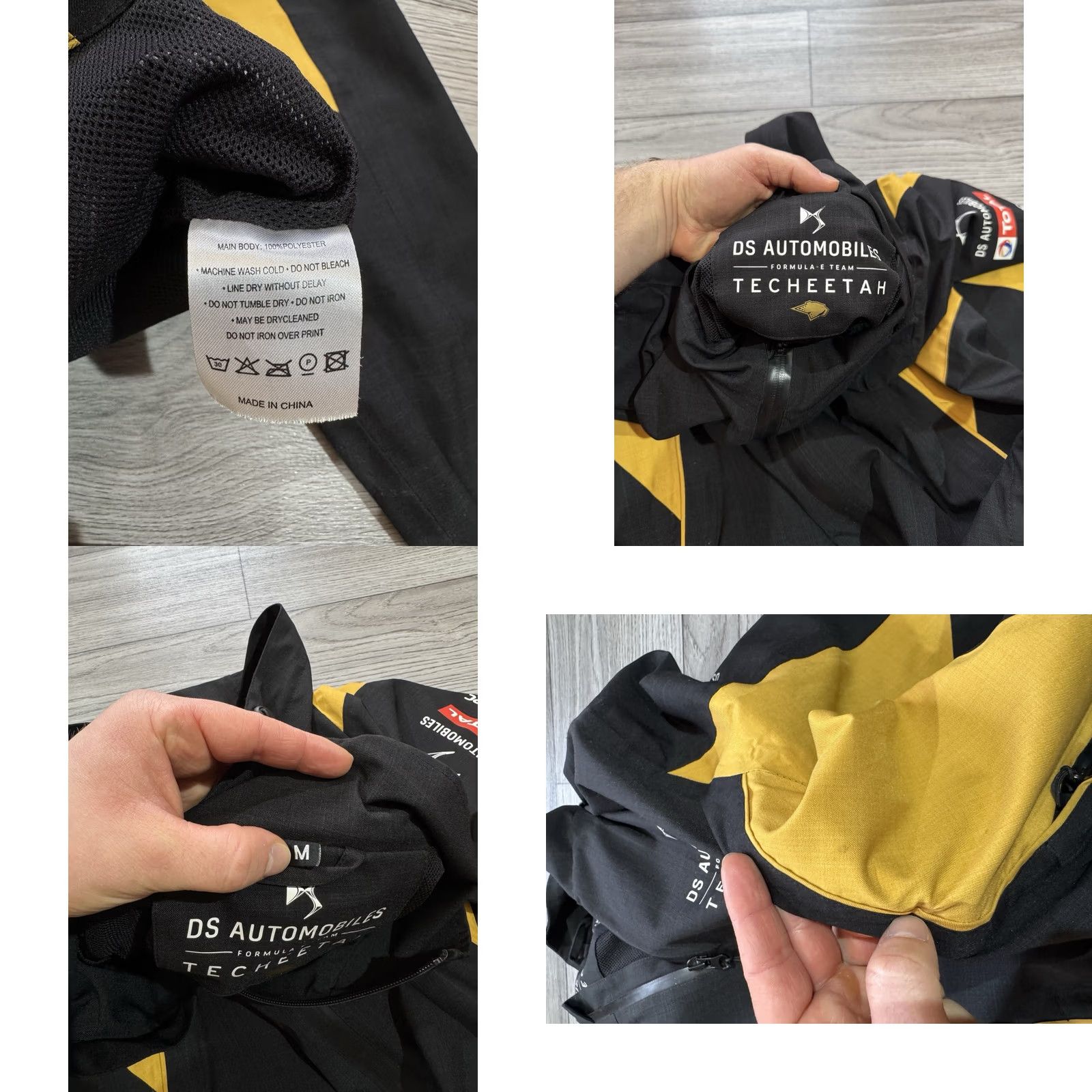 Vintage DS AUTOMOBILES TECHEETAH FORMUMA E RACING Jacket M Windbreaker Black Men's Full Zip Size US M / EU 48-50 / 2 - 9 Thumbnail