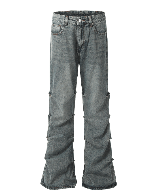 Japanese Brand × Jean Fashionable street washed loose men's flared jeans Size US 32 / EU 48 - 1 Thumbnail