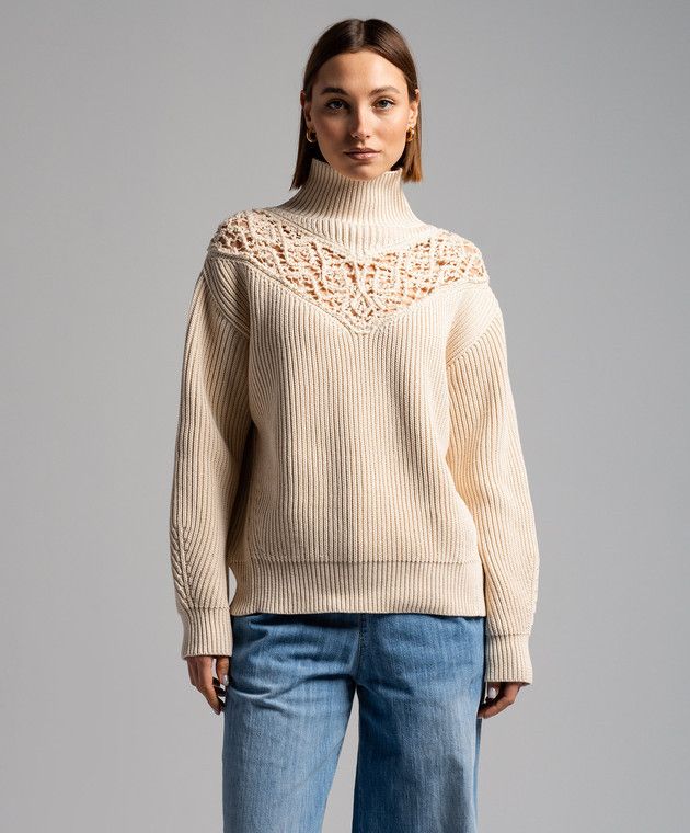 Jil Sander o1y1025 Turtleneck Sweater in Ivory Size XXL / US 16-18 / IT 52-54 - 3 Thumbnail