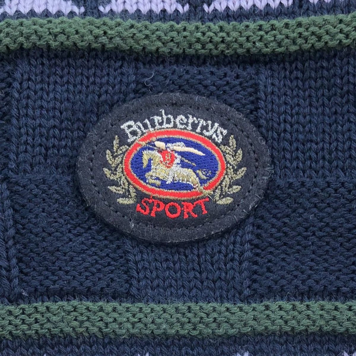 Burberry Vintage Burberrys Sport Wool Knitted Logo Patch Sweatshirts Size US M / EU 48-50 / 2 - 4 Thumbnail