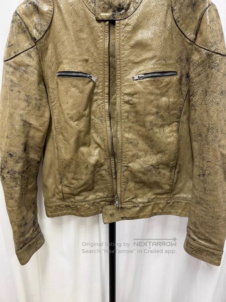 Maison Margiela Maison Margiela Leather Brushed Cracked Effect Biker Jack Size US M / EU 48-50 / 2 - 4 Thumbnail
