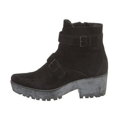 Miu Miu Miu Miu Prada Black Ankle Booties with Rugged Sole Motorcycl Size US 6.5 / IT 36.5 - 1 Thumbnail
