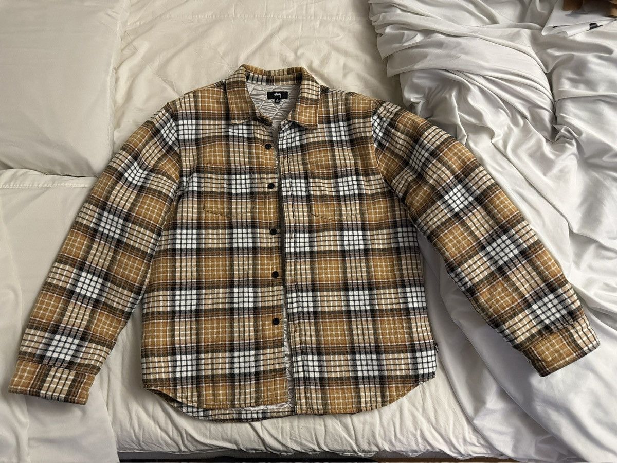 Stussy Stussy Quilted Lined Plaid Shirt Flannel Large Gold Yellow Size US L / EU 52-54 / 3 - 1 Thumbnail