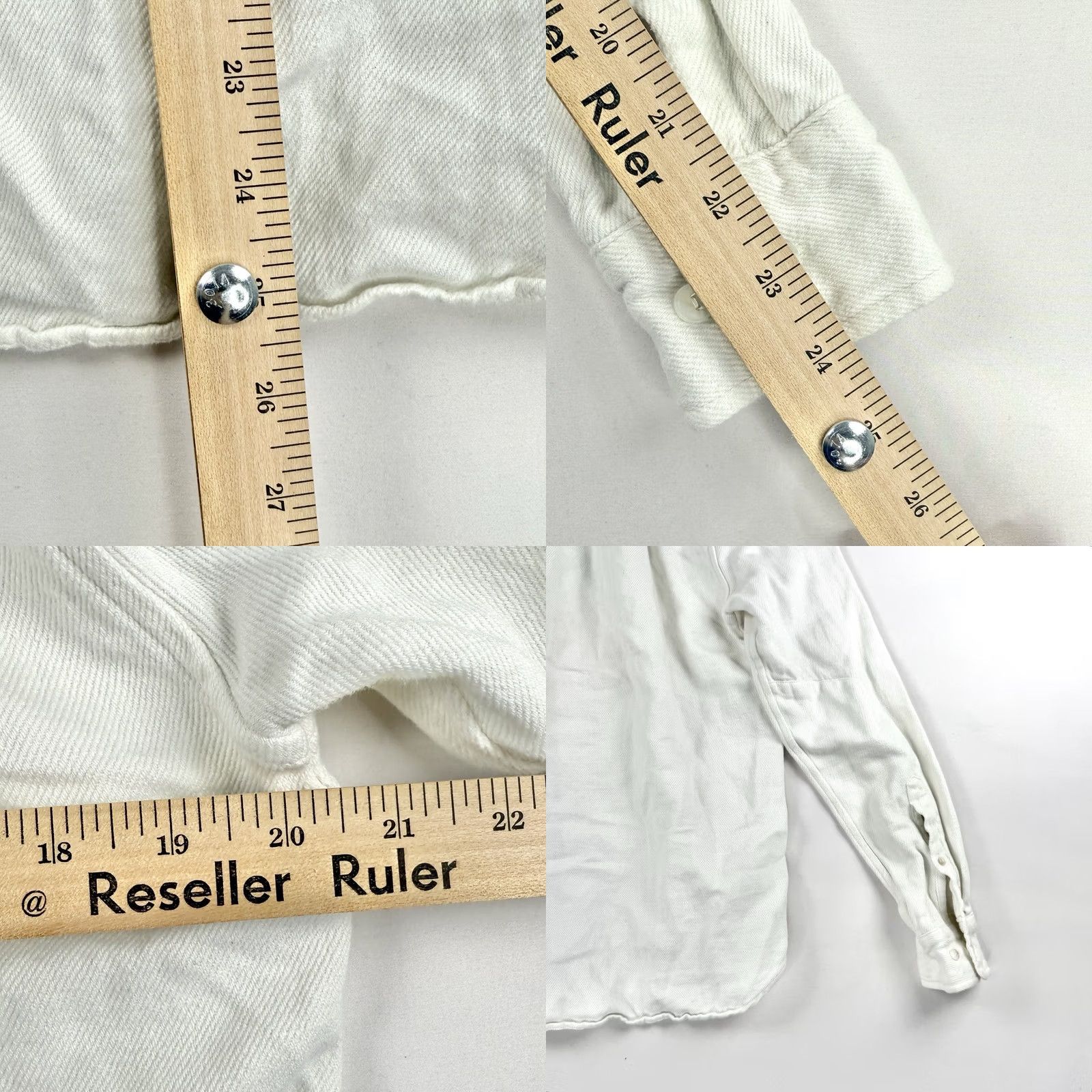 Flint And Tinder Flint And Tinder Shirt Mens Medium Button-Up White Hemp Cotton Long Sleeve Size US M / EU 48-50 / 2 - 8 Thumbnail