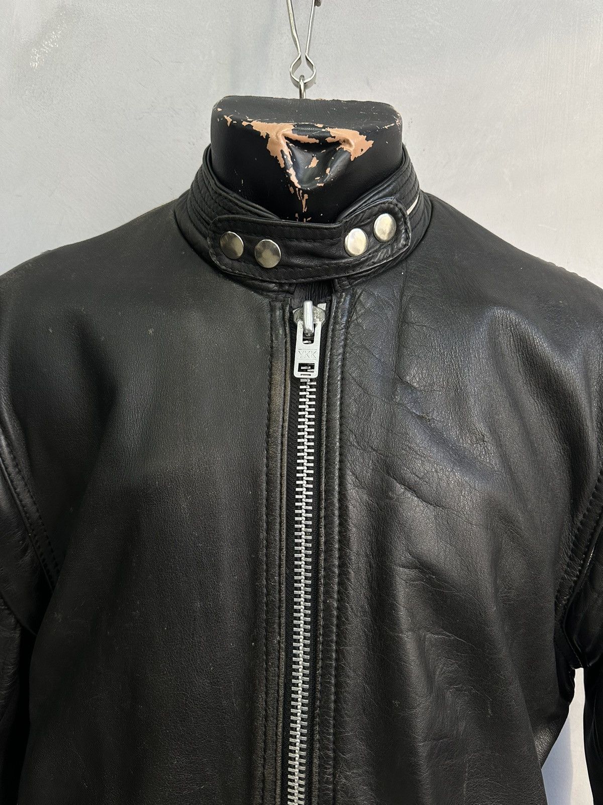 Harley Davidson Vintage Leather Jacket Metal Racing Moto Schott Avantgarde Size US M / EU 48-50 / 2 - 2 Thumbnail