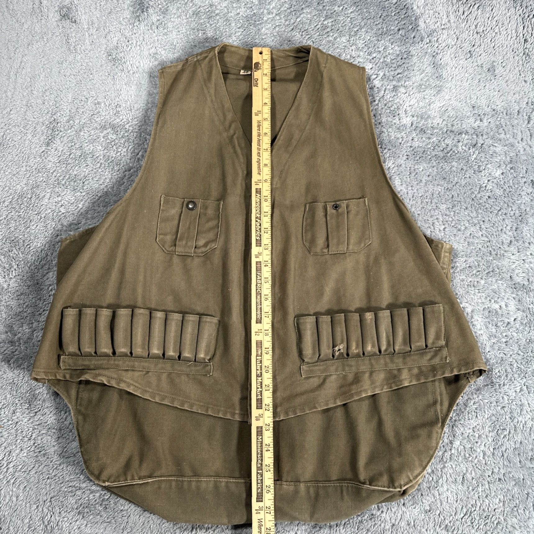 Vintage VINTAGE Hunting Vest Canvas Duck OG Sateen Green Size XL 48 Men USA Front Button Vest Holiday 1950s A++ Antique 1930s Size US XL / EU 56 / 4 - 6 Thumbnail