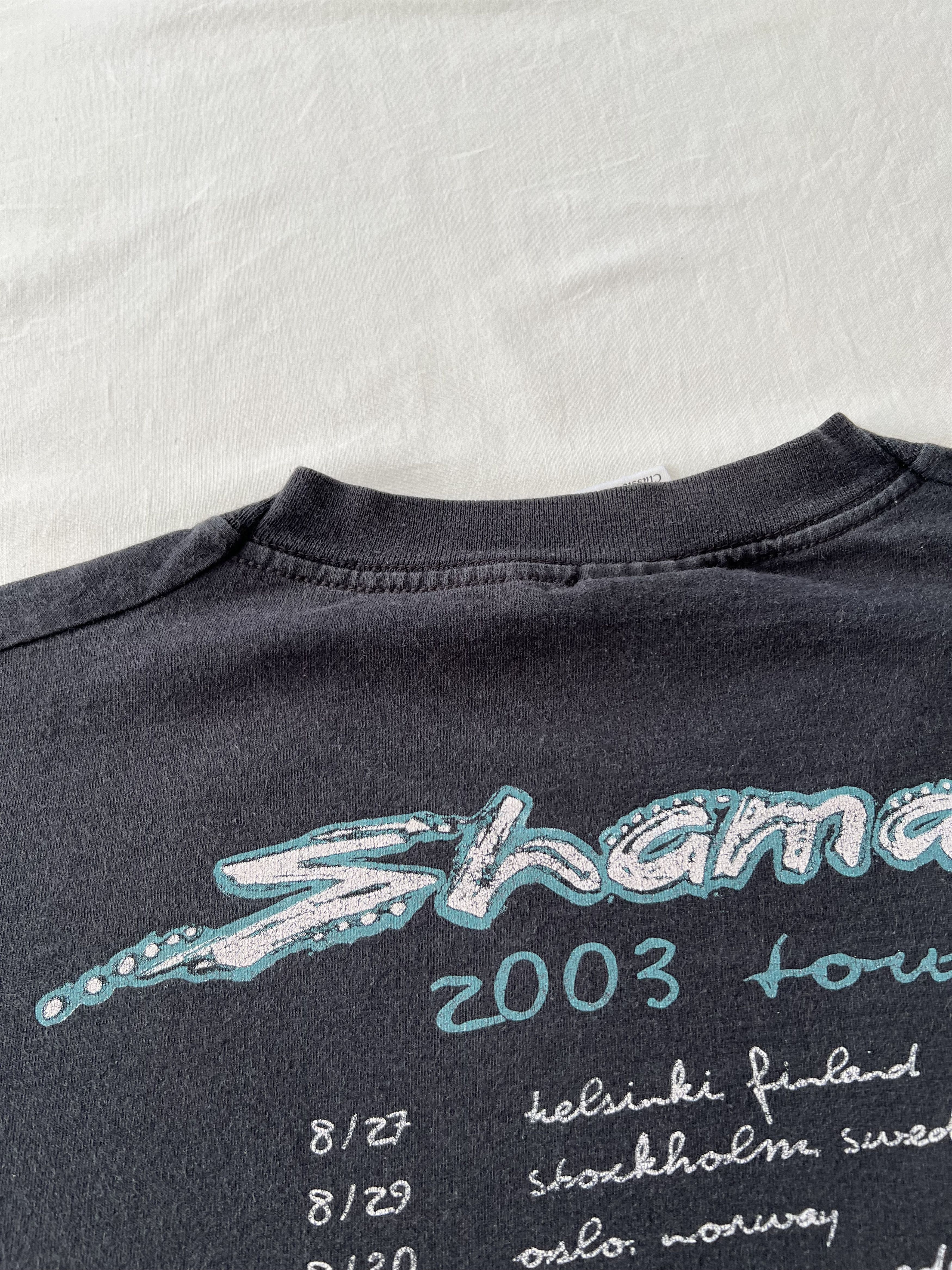 Band Tees Vintage 2003 Carlos Santana Shaman Tour Black T-shirt Size US XL / EU 56 / 4 - 17 Thumbnail