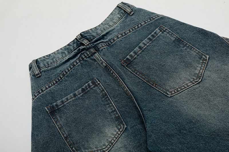 Vintage Men's American washed distressed loose wide-leg jeans Size US 32 / EU 48 - 5 Thumbnail