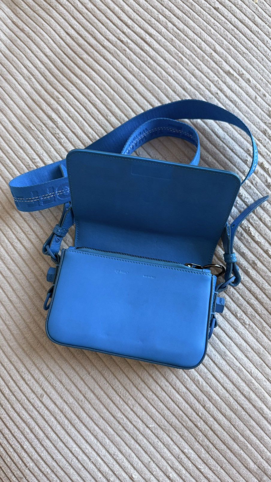 Off-White × Virgil Abloh Off-White Blue Mini Binder Clip Flap Bag Size ONE SIZE - 2 Thumbnail