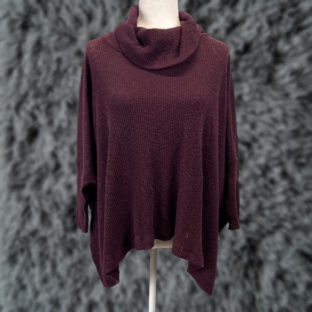 Free People Free People Sweater Beach World Traveler Split Back Ribbed Turtleneck Sz M GUC Size M / US 6-8 / IT 42-44 - 1 Thumbnail