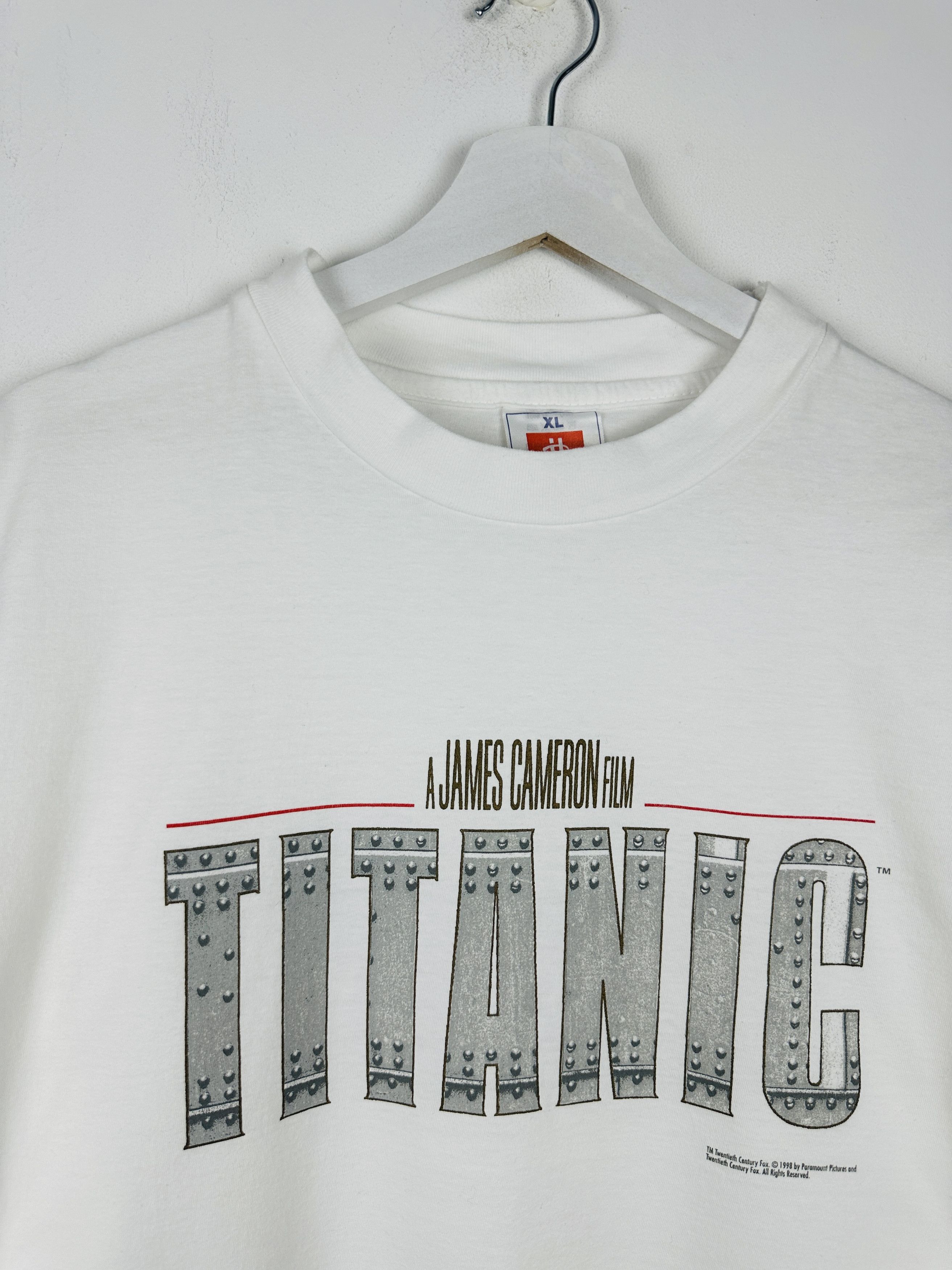 Vintage 90s Vintage Titanic Promo Movie Graphic T Shirt Tee Size US XL / EU 56 / 4 - 3 Thumbnail
