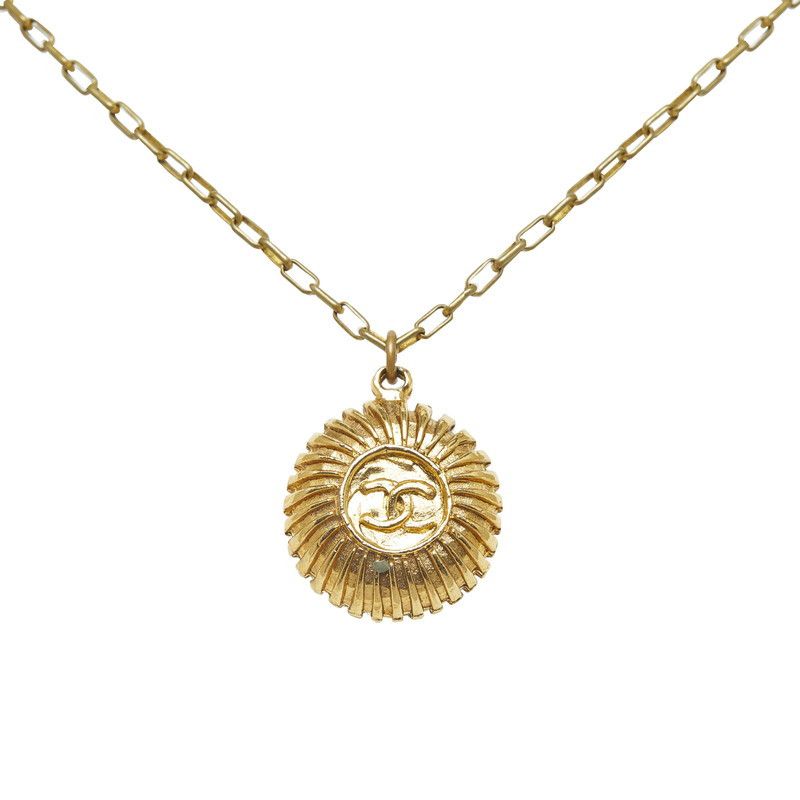 Chanel Chanel Coco Mark Medal Necklace Metal Necklace DUTY FREE for USA