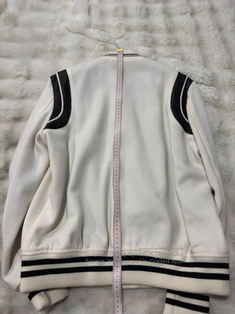 Saint Laurent Paris Saint Laurent Paris White Teddy Baseball Jacket Size US M / EU 48-50 / 2 - 9 Thumbnail