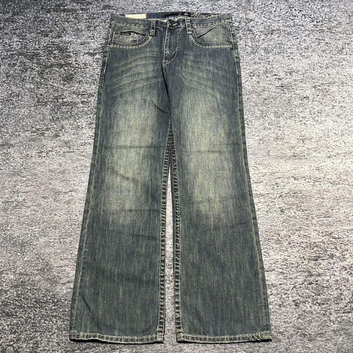 Marc Ecko VINTAGE Y2K MARC ECKO BOOTCUT GRUNGE EMBROIDERED JEANS 34x32 Size US 34 / EU 50 - 2 Thumbnail