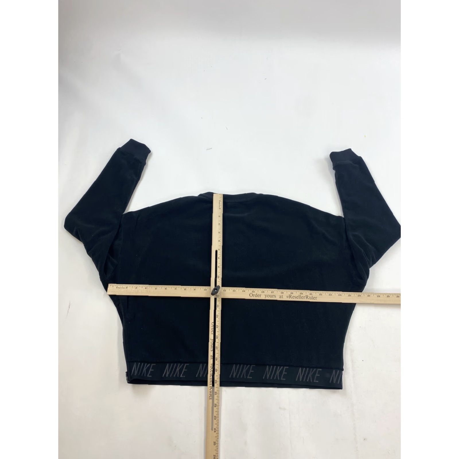 Nike Nike Sweatshirt Womens XL Black Cropped Fleece Side Zipper Size XL / US 12-14 / IT 48-50 - 4 Thumbnail