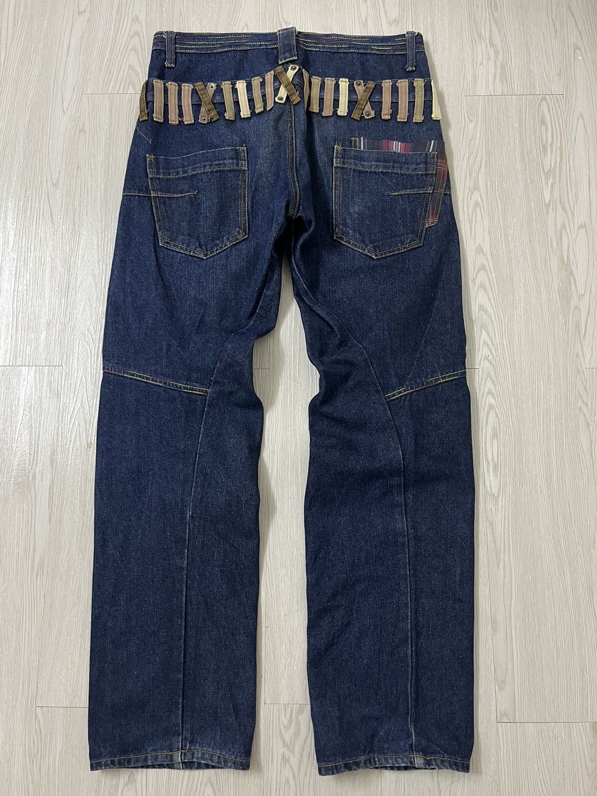 Japanese Brand × Le Grande Bleu (L.G.B.) Vintage Breathmine Double Waist Twist Jeans Size US 34 / EU 50 - 5 Thumbnail