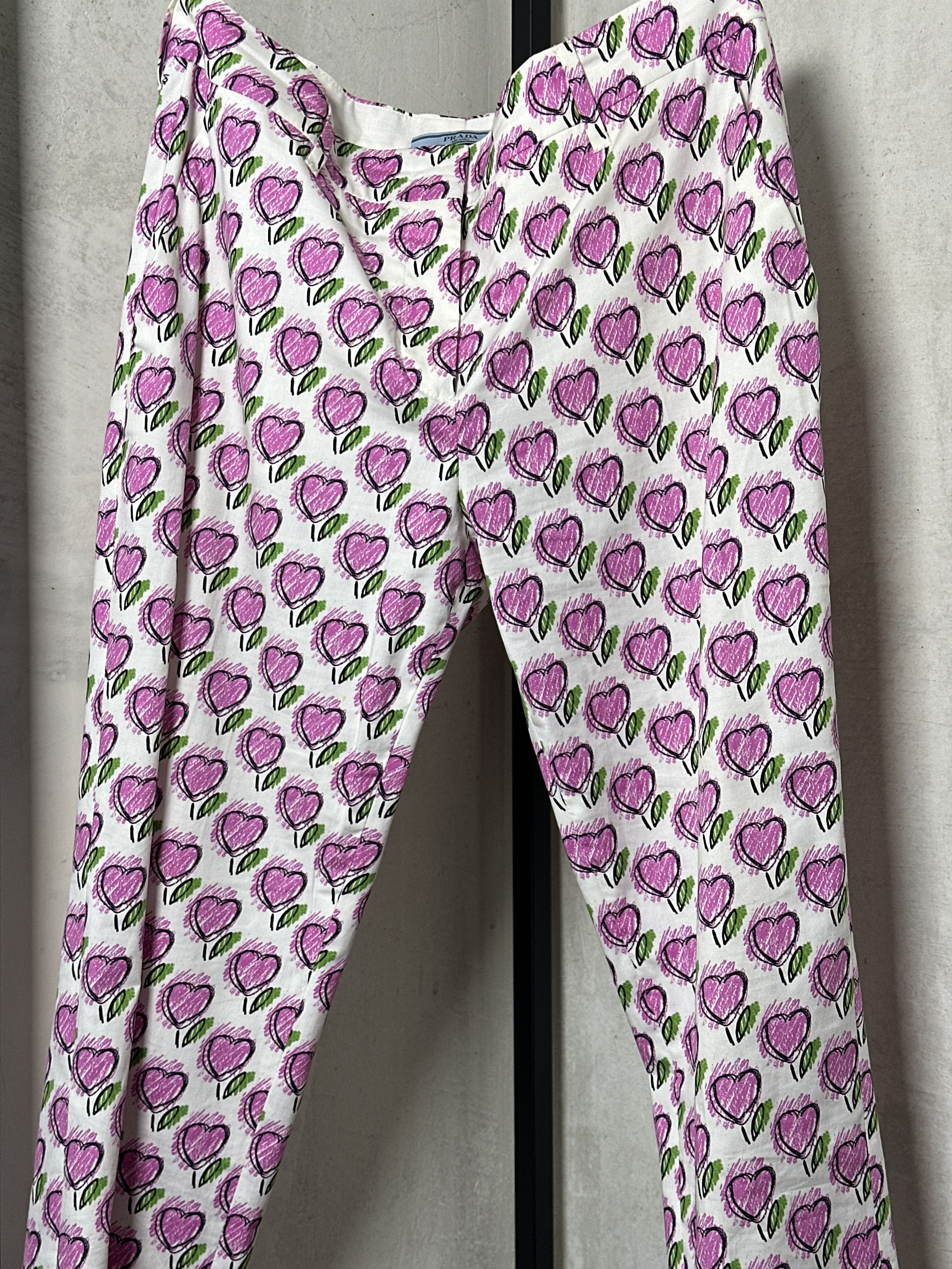 Prada Prada Heart Print 3/4 Pants Size 30" / US 8 / IT 44 - 2 Thumbnail