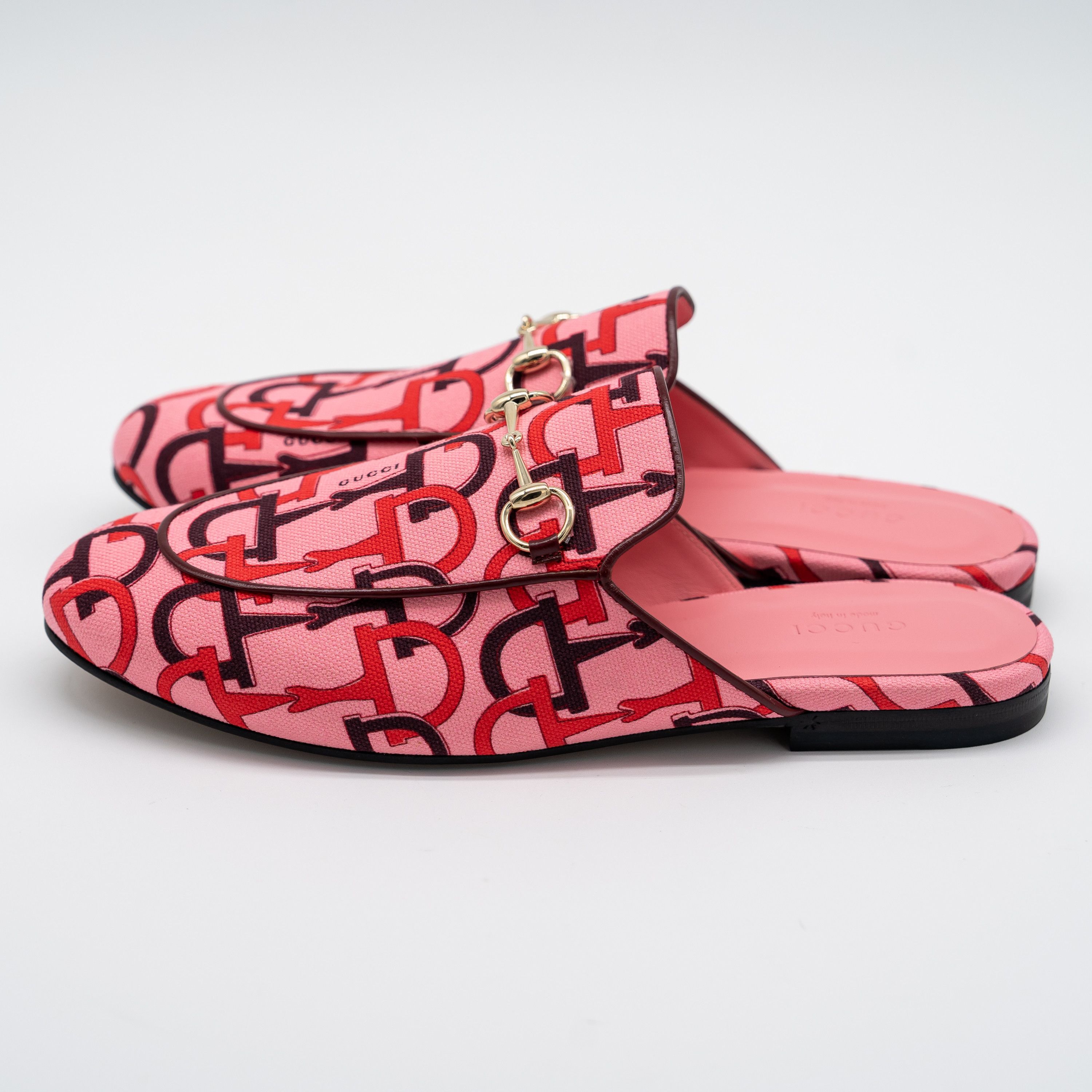 Gucci Gucci Princetown Horsebit Print Mules Slip On Pink Size US 9.5 / IT 39.5 - 4 Thumbnail