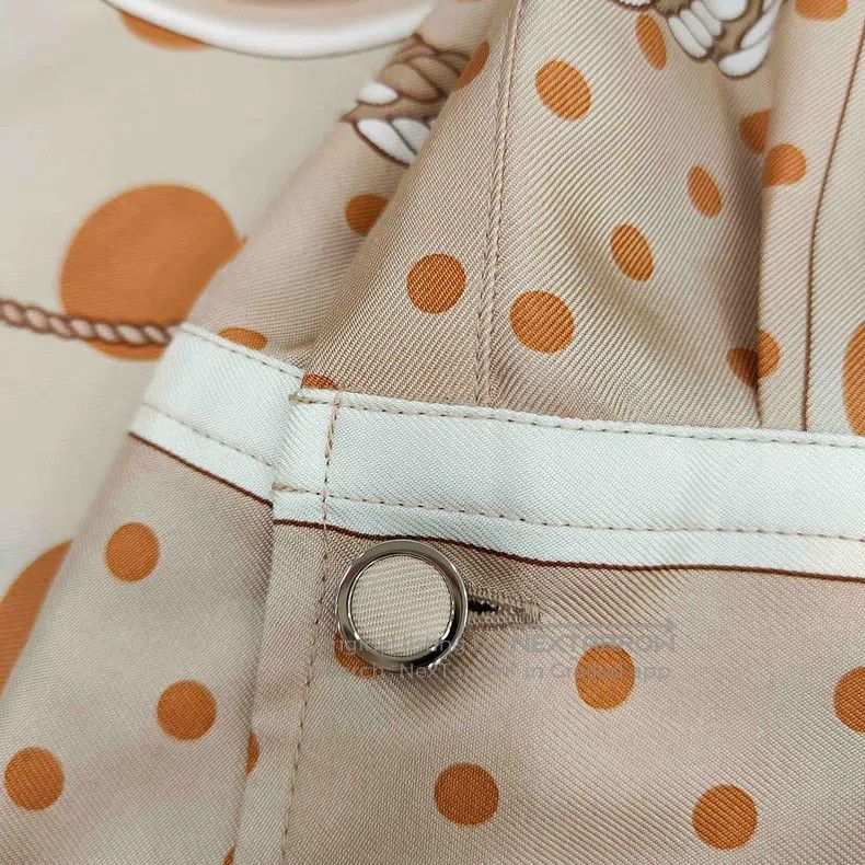 Hermes Hermes Lock Chain Polka Dot Silk Shirt Size XS / US 0-2 / IT 36-38 - 3 Thumbnail