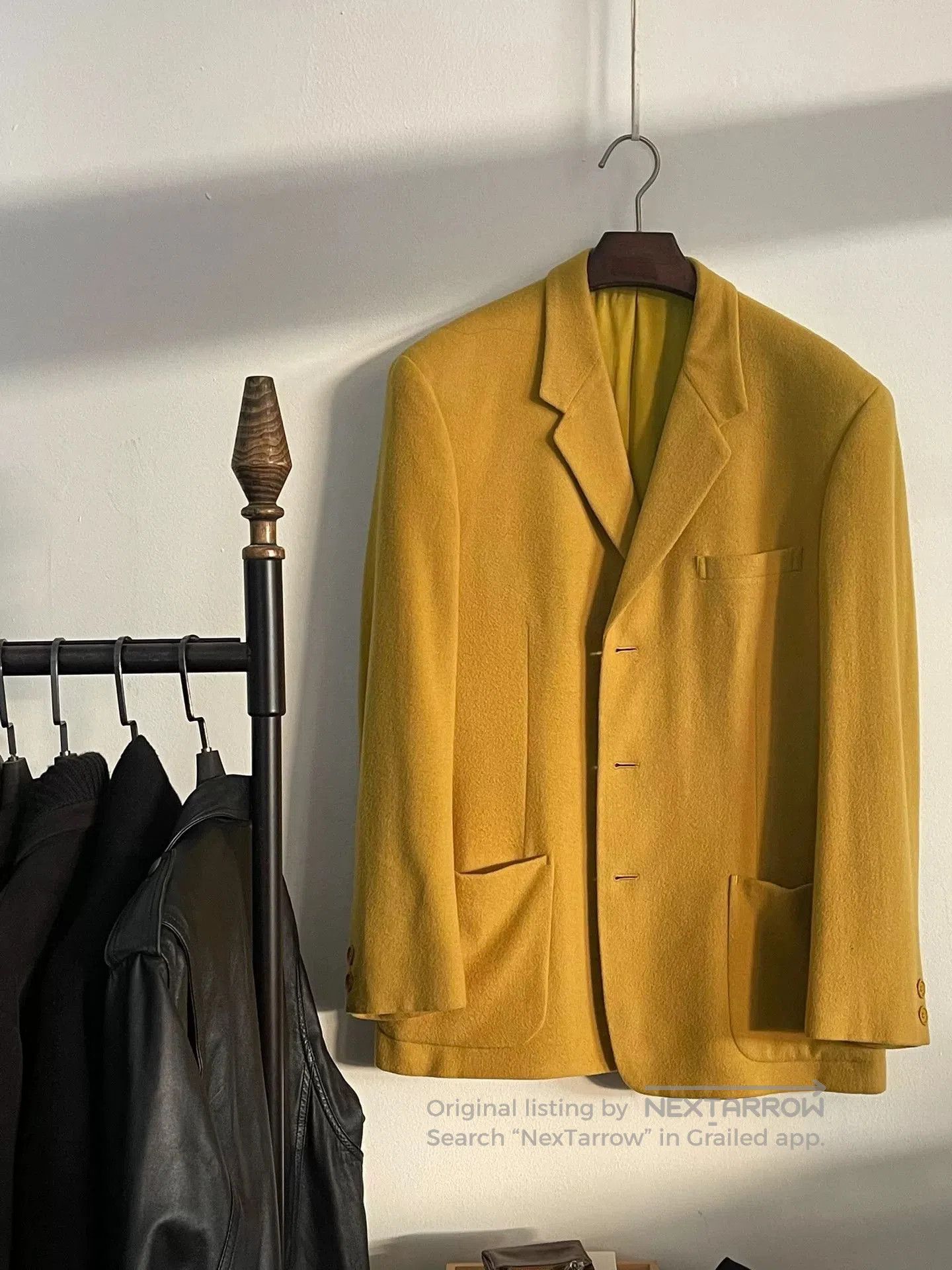 Yohji Yamamoto Yohji Yamamoto Mustard Wool Suit Jacket. Size US M / EU 48-50 / 2 - 6 Thumbnail