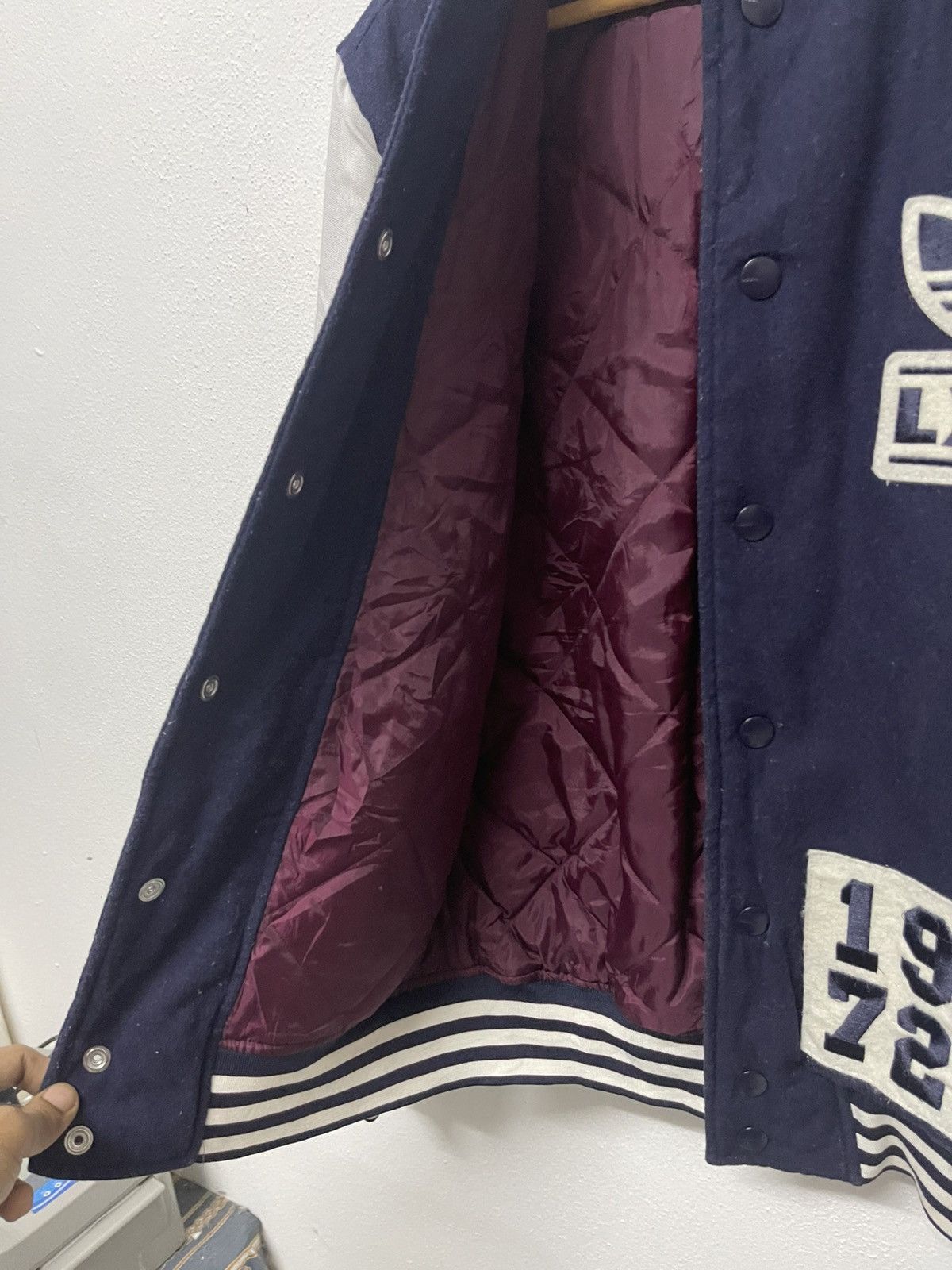 Adidas VINTAGE ADIDAS WOOL SLEEVE VARSITY JACKET Size US S / EU 44-46 / 1 - 13 Thumbnail